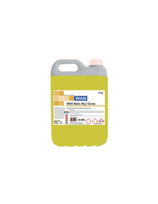Detergente Vajillas WAN Matic Muy Duras 6kg 4ud